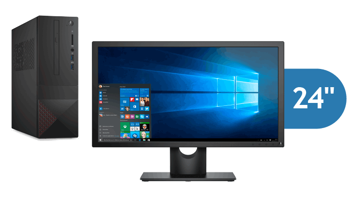 Windows desktop PC with 24 inch monitor